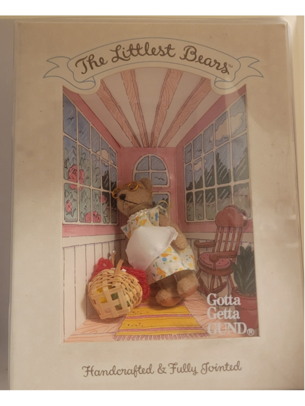 1994 Vintage The Littlest Bears #7004 GRANDMOTHER Gund Mini Teddy Bear Handmade